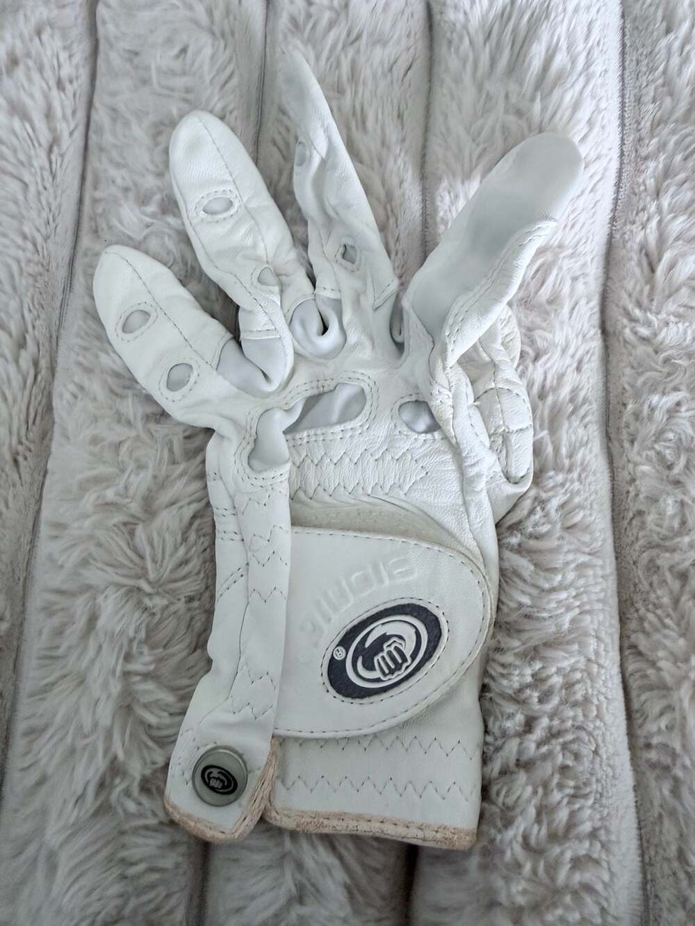 Bionic Women's StableGrip White Leather Golf Glove Size Medium